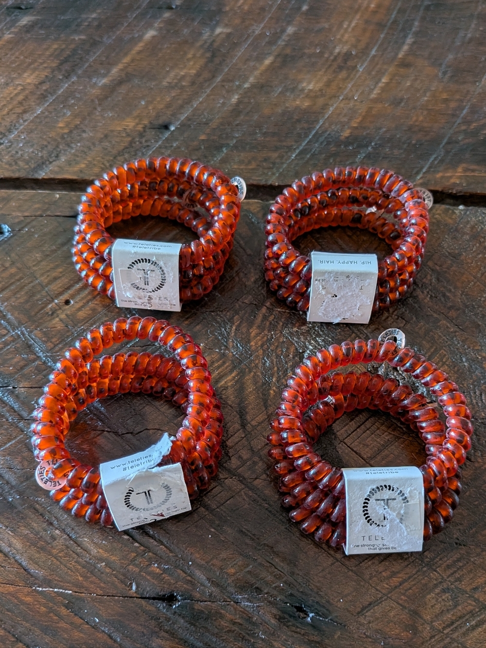 Teleties Tortoise Small Coil Hair Ties 12